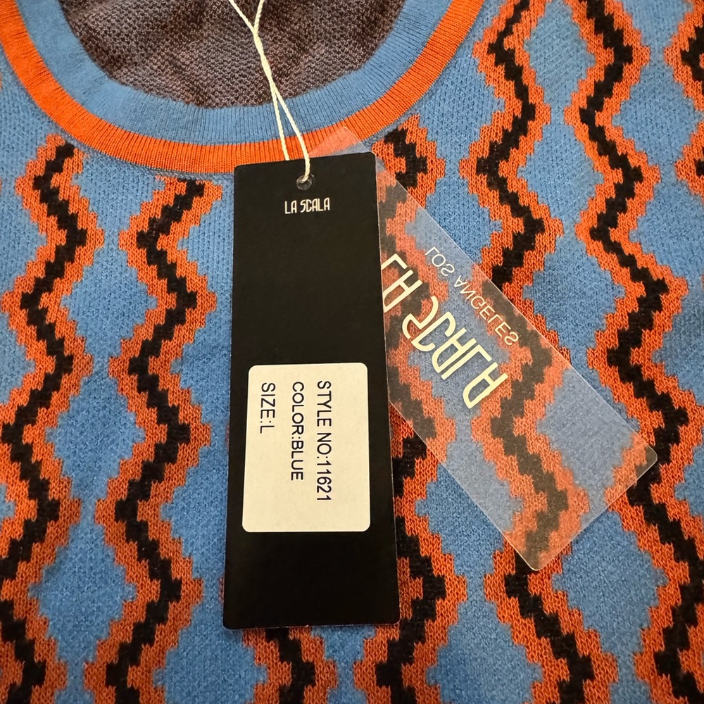 NWT | La Scala Los Angeles |  Zigzag Sleeveless Top - Picture 3 of 4